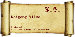 Weigang Vilma névjegykártya
